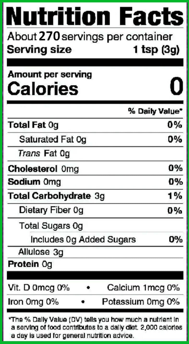Allulose Sweetener THE SUGAR for DIABETICS
